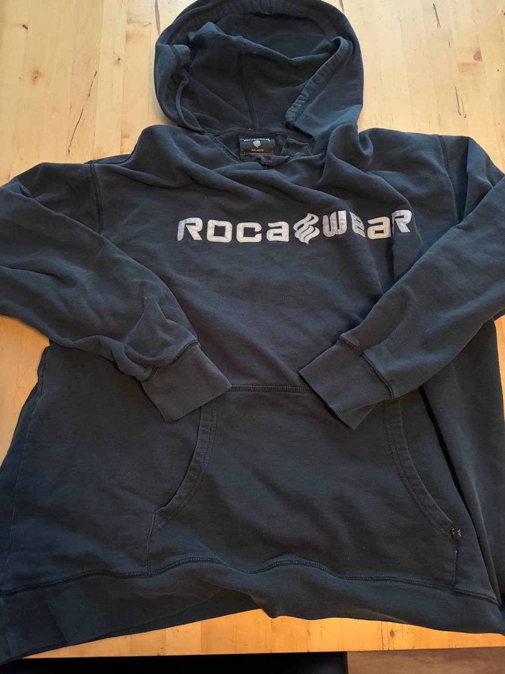 Rocawear Black Crewneck Hoodie with White Logo
